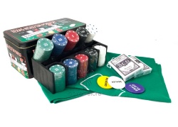 Набор для покера Holdem Lite 200 фишек с сукном